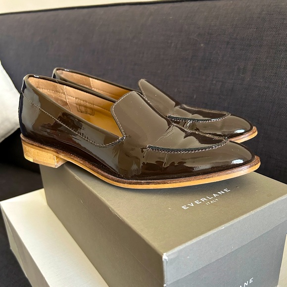 Everlane Shoes - Dark brown patent leather Modern Loafer